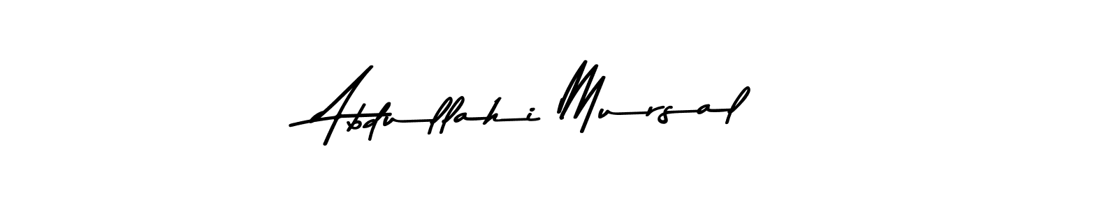 Also You can easily find your signature by using the search form. We will create Abdullahi Mursal name handwritten signature images for you free of cost using Asem Kandis PERSONAL USE sign style. Abdullahi Mursal signature style 9 images and pictures png