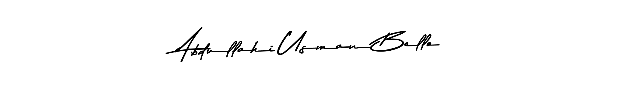 Make a beautiful signature design for name Abdullahi Usman Bello. With this signature (Asem Kandis PERSONAL USE) style, you can create a handwritten signature for free. Abdullahi Usman Bello signature style 9 images and pictures png