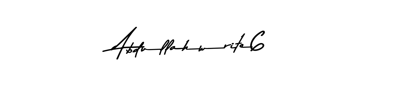 Create a beautiful signature design for name Abdullahwrite6. With this signature (Asem Kandis PERSONAL USE) fonts, you can make a handwritten signature for free. Abdullahwrite6 signature style 9 images and pictures png
