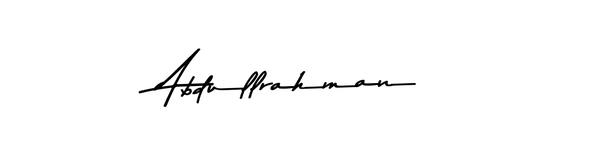 Use a signature maker to create a handwritten signature online. With this signature software, you can design (Asem Kandis PERSONAL USE) your own signature for name Abdullrahman. Abdullrahman signature style 9 images and pictures png