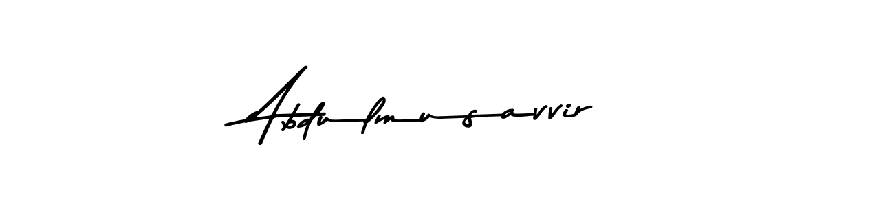 Make a beautiful signature design for name Abdulmusavvir. With this signature (Asem Kandis PERSONAL USE) style, you can create a handwritten signature for free. Abdulmusavvir signature style 9 images and pictures png