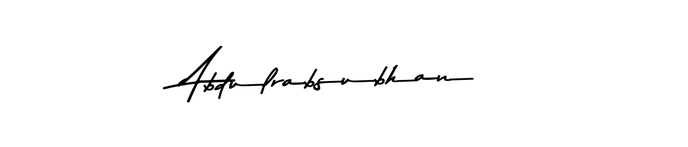 Also we have Abdulrabsubhan name is the best signature style. Create professional handwritten signature collection using Asem Kandis PERSONAL USE autograph style. Abdulrabsubhan signature style 9 images and pictures png