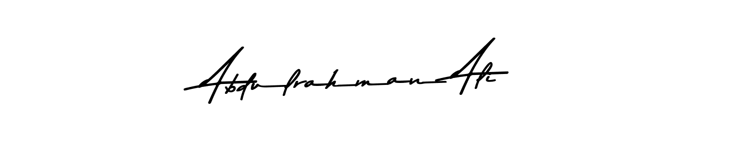 How to make Abdulrahman Ali name signature. Use Asem Kandis PERSONAL USE style for creating short signs online. This is the latest handwritten sign. Abdulrahman Ali signature style 9 images and pictures png