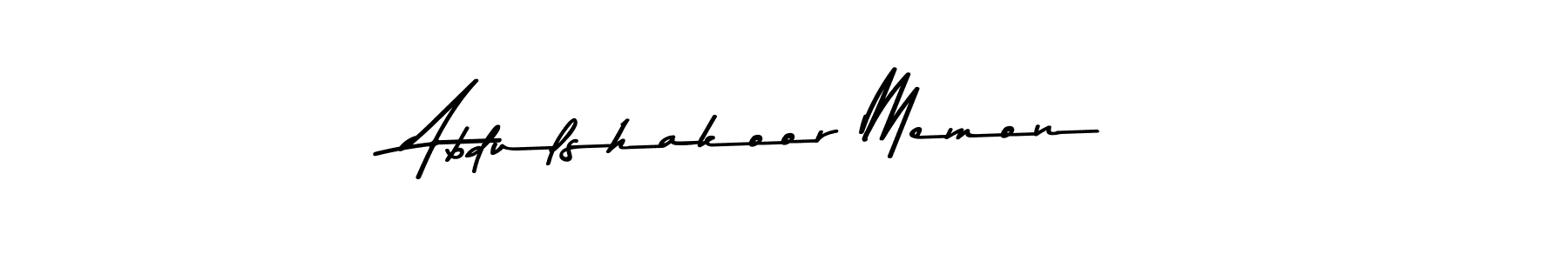 Also we have Abdulshakoor Memon name is the best signature style. Create professional handwritten signature collection using Asem Kandis PERSONAL USE autograph style. Abdulshakoor Memon signature style 9 images and pictures png