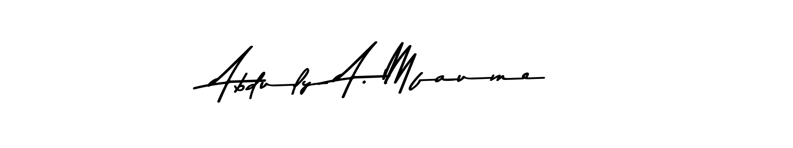 Use a signature maker to create a handwritten signature online. With this signature software, you can design (Asem Kandis PERSONAL USE) your own signature for name Abduly A. Mfaume. Abduly A. Mfaume signature style 9 images and pictures png