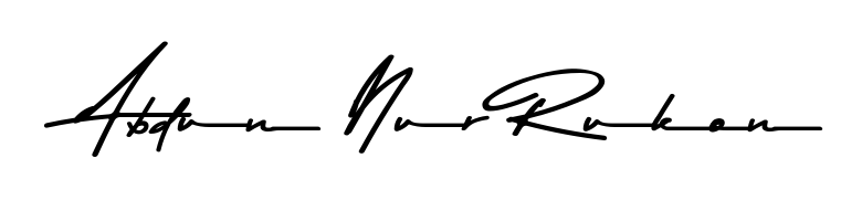 A timeless handwritten aesthetic for Abdun Nur Rukon. The Asem Kandis PERSONAL USE font gives your signature a handcrafted feel with natural curves. Abdun Nur Rukon signature style 9 images and pictures png