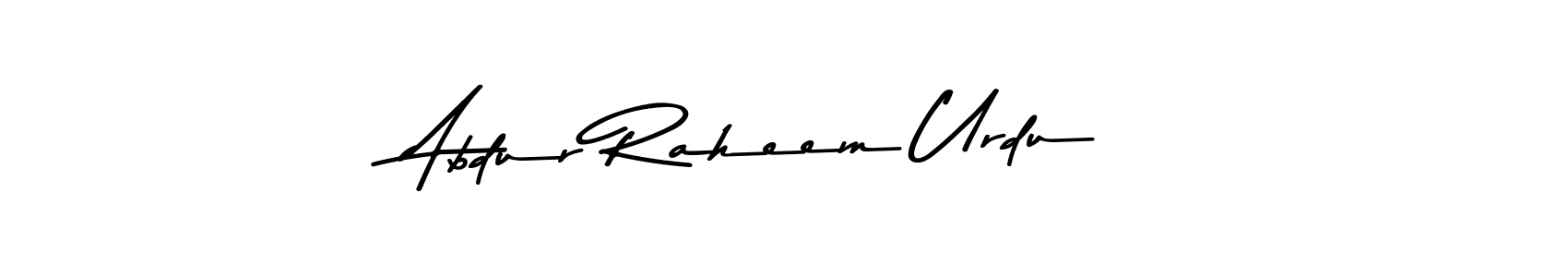 How to make Abdur Raheem Urdu name signature. Use Asem Kandis PERSONAL USE style for creating short signs online. This is the latest handwritten sign. Abdur Raheem Urdu signature style 9 images and pictures png