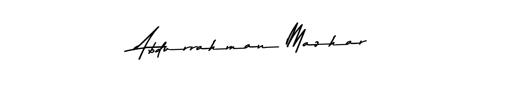 Design your own signature with our free online signature maker. With this signature software, you can create a handwritten (Asem Kandis PERSONAL USE) signature for name Abdurrahman Mazhar. Abdurrahman Mazhar signature style 9 images and pictures png