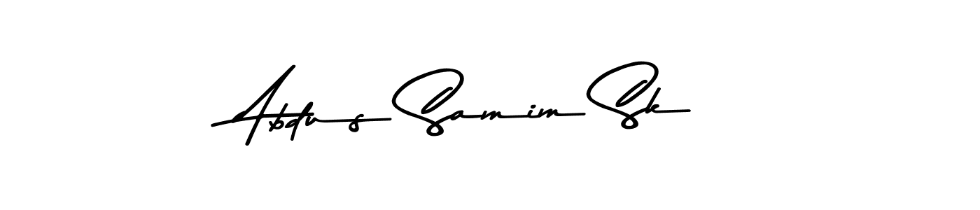 The best way (Asem Kandis PERSONAL USE) to make a short signature is to pick only two or three words in your name. The name Abdus Samim Sk include a total of six letters. For converting this name. Abdus Samim Sk signature style 9 images and pictures png