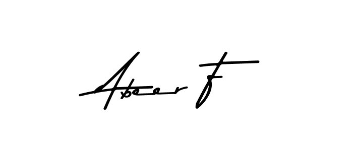 Use a signature maker to create a handwritten signature online. With this signature software, you can design (Asem Kandis PERSONAL USE) your own signature for name Abeer F. Abeer F signature style 9 images and pictures png