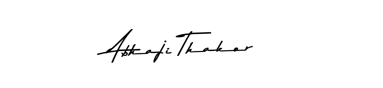 Design your own signature with our free online signature maker. With this signature software, you can create a handwritten (Asem Kandis PERSONAL USE) signature for name Abhaji Thakor. Abhaji Thakor signature style 9 images and pictures png
