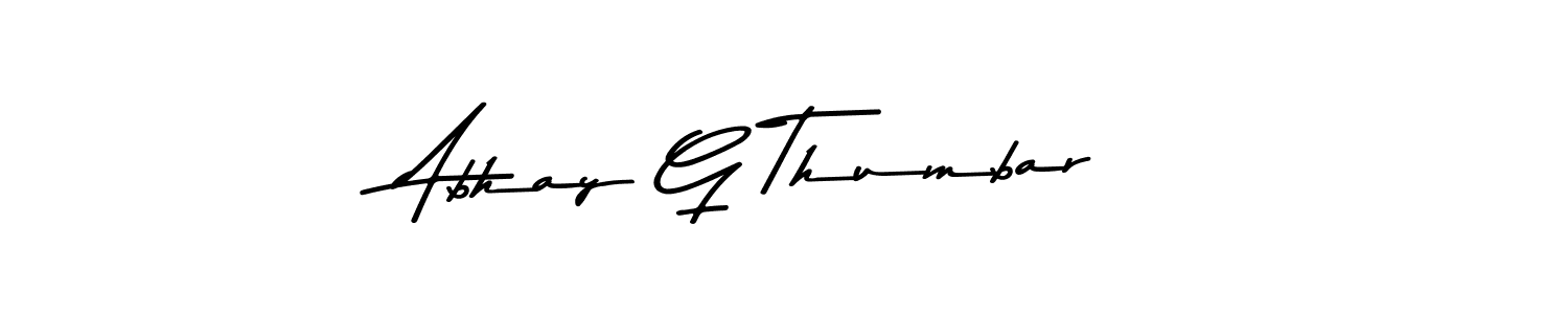 Abhay G Thumbar stylish signature style. Best Handwritten Sign (Asem Kandis PERSONAL USE) for my name. Handwritten Signature Collection Ideas for my name Abhay G Thumbar. Abhay G Thumbar signature style 9 images and pictures png