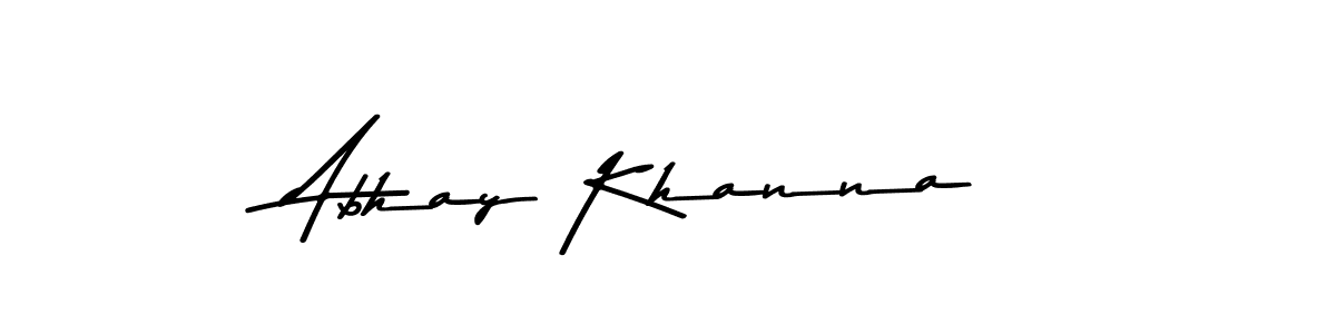 Create a beautiful signature design for name Abhay Khanna. With this signature (Asem Kandis PERSONAL USE) fonts, you can make a handwritten signature for free. Abhay Khanna signature style 9 images and pictures png