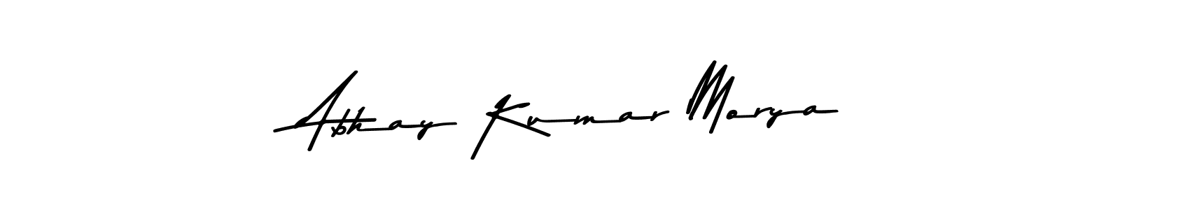 How to make Abhay Kumar Morya name signature. Use Asem Kandis PERSONAL USE style for creating short signs online. This is the latest handwritten sign. Abhay Kumar Morya signature style 9 images and pictures png