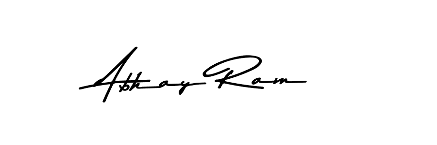 Create a beautiful signature design for name Abhay Ram. With this signature (Asem Kandis PERSONAL USE) fonts, you can make a handwritten signature for free. Abhay Ram signature style 9 images and pictures png