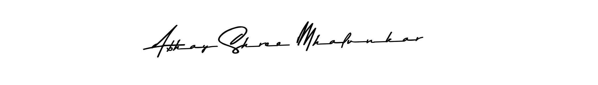 Abhay Shree Mhalunkar stylish signature style. Best Handwritten Sign (Asem Kandis PERSONAL USE) for my name. Handwritten Signature Collection Ideas for my name Abhay Shree Mhalunkar. Abhay Shree Mhalunkar signature style 9 images and pictures png