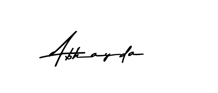 How to make Abhayda name signature. Use Asem Kandis PERSONAL USE style for creating short signs online. This is the latest handwritten sign. Abhayda signature style 9 images and pictures png