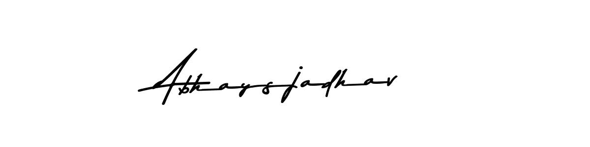 Create a beautiful signature design for name Abhaysjadhav. With this signature (Asem Kandis PERSONAL USE) fonts, you can make a handwritten signature for free. Abhaysjadhav signature style 9 images and pictures png