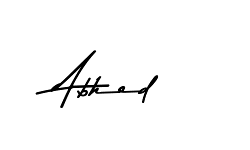 Make a beautiful signature design for name Abhed. With this signature (Asem Kandis PERSONAL USE) style, you can create a handwritten signature for free. Abhed signature style 9 images and pictures png