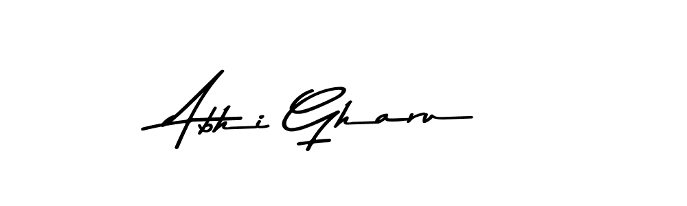 Make a beautiful signature design for name Abhi Gharu. With this signature (Asem Kandis PERSONAL USE) style, you can create a handwritten signature for free. Abhi Gharu signature style 9 images and pictures png