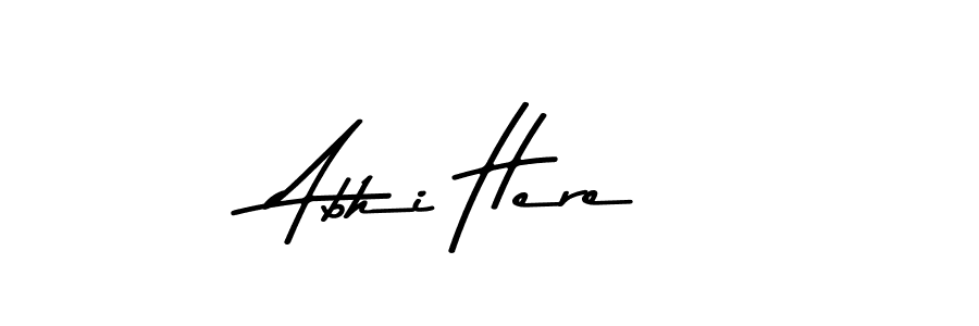 Use a signature maker to create a handwritten signature online. With this signature software, you can design (Asem Kandis PERSONAL USE) your own signature for name Abhi Here. Abhi Here signature style 9 images and pictures png