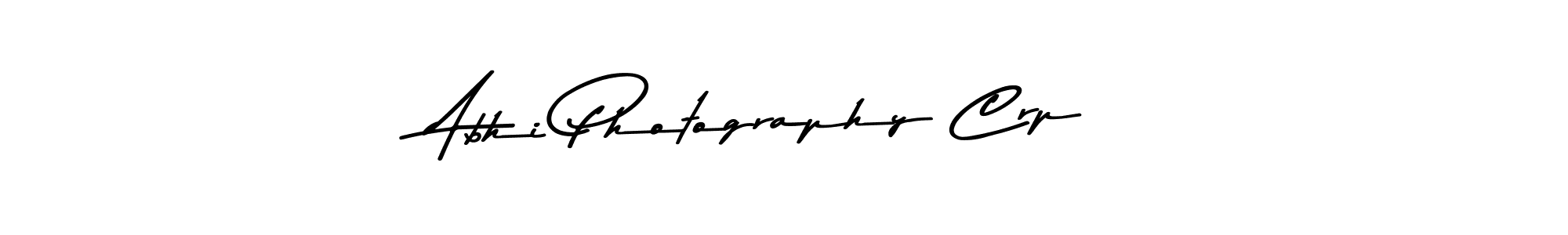 How to make Abhi Photography Crp name signature. Use Asem Kandis PERSONAL USE style for creating short signs online. This is the latest handwritten sign. Abhi Photography Crp signature style 9 images and pictures png