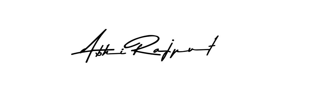 How to make Abhi Rajput name signature. Use Asem Kandis PERSONAL USE style for creating short signs online. This is the latest handwritten sign. Abhi Rajput signature style 9 images and pictures png