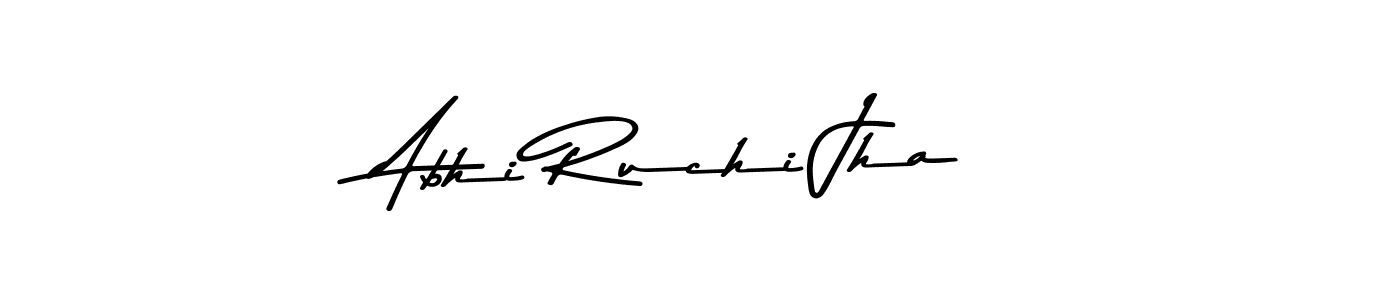 How to make Abhi Ruchi Jha name signature. Use Asem Kandis PERSONAL USE style for creating short signs online. This is the latest handwritten sign. Abhi Ruchi Jha signature style 9 images and pictures png