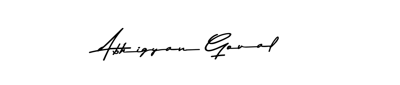 Abhigyan Goual stylish signature style. Best Handwritten Sign (Asem Kandis PERSONAL USE) for my name. Handwritten Signature Collection Ideas for my name Abhigyan Goual. Abhigyan Goual signature style 9 images and pictures png