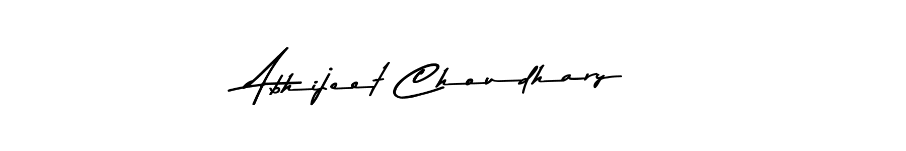 How to make Abhijeet Choudhary name signature. Use Asem Kandis PERSONAL USE style for creating short signs online. This is the latest handwritten sign. Abhijeet Choudhary signature style 9 images and pictures png