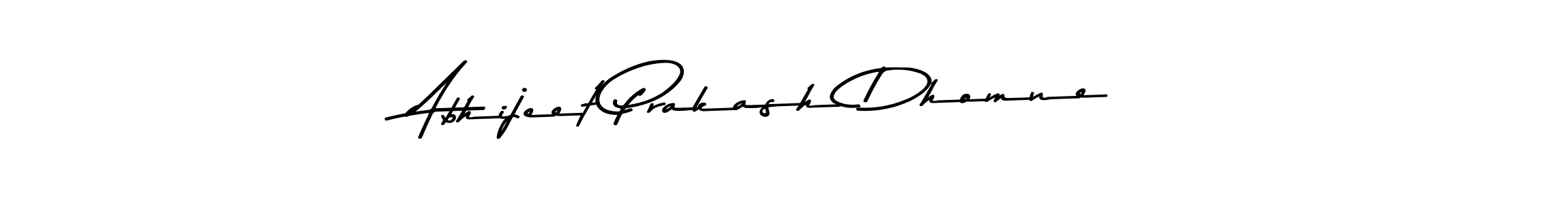 Create a beautiful signature design for name Abhijeet Prakash Dhomne. With this signature (Asem Kandis PERSONAL USE) fonts, you can make a handwritten signature for free. Abhijeet Prakash Dhomne signature style 9 images and pictures png