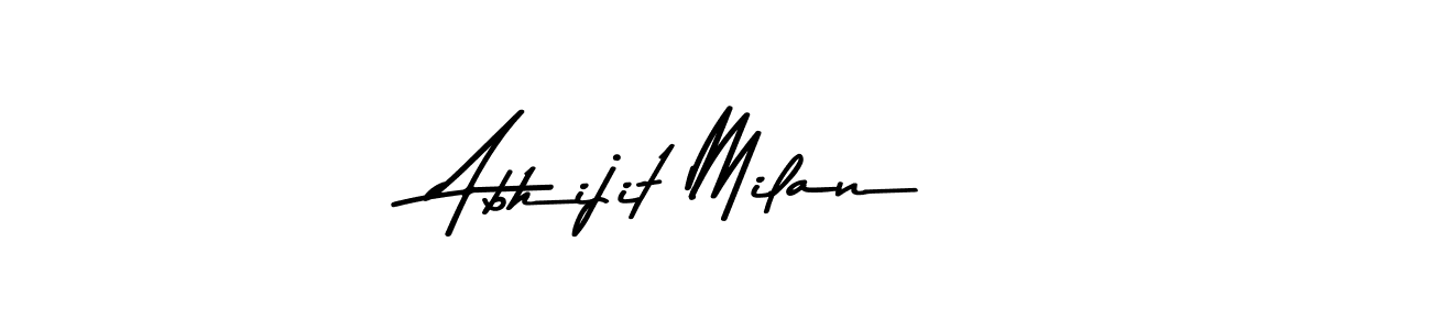 if you are searching for the best signature style for your name Abhijit Milan. so please give up your signature search. here we have designed multiple signature styles  using Asem Kandis PERSONAL USE. Abhijit Milan signature style 9 images and pictures png