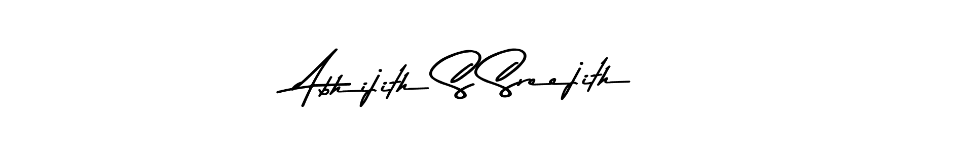 Also You can easily find your signature by using the search form. We will create Abhijith S Sreejith name handwritten signature images for you free of cost using Asem Kandis PERSONAL USE sign style. Abhijith S Sreejith signature style 9 images and pictures png