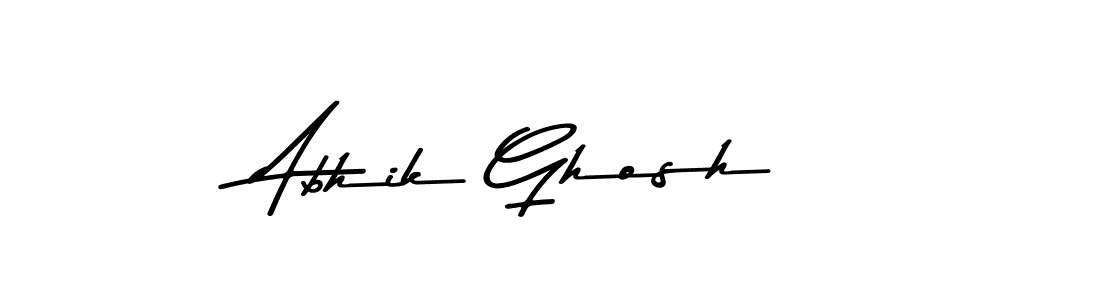 Abhik Ghosh stylish signature style. Best Handwritten Sign (Asem Kandis PERSONAL USE) for my name. Handwritten Signature Collection Ideas for my name Abhik Ghosh. Abhik Ghosh signature style 9 images and pictures png