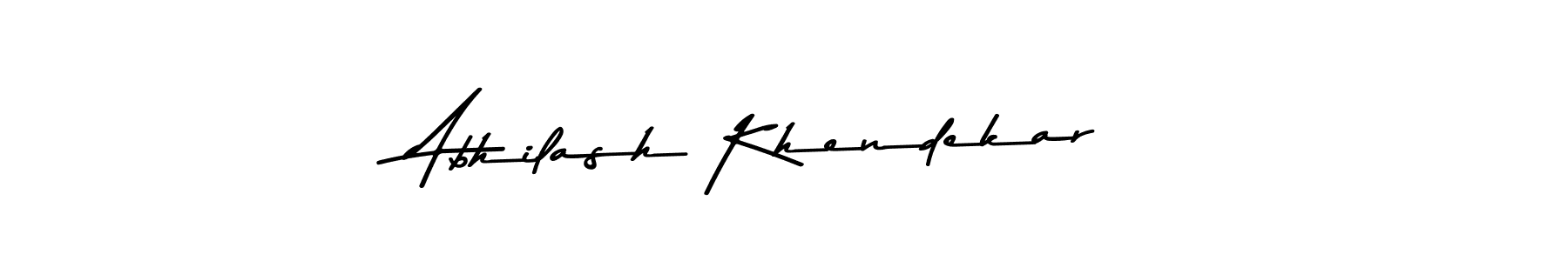 How to make Abhilash Khendekar name signature. Use Asem Kandis PERSONAL USE style for creating short signs online. This is the latest handwritten sign. Abhilash Khendekar signature style 9 images and pictures png