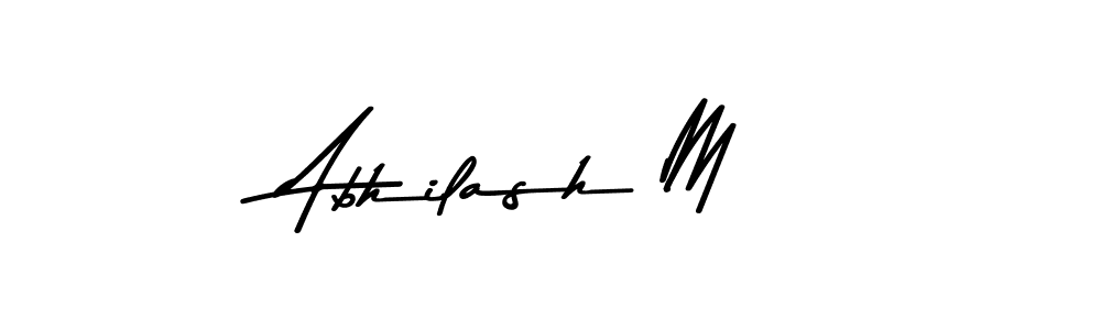 Use a signature maker to create a handwritten signature online. With this signature software, you can design (Asem Kandis PERSONAL USE) your own signature for name Abhilash M. Abhilash M signature style 9 images and pictures png