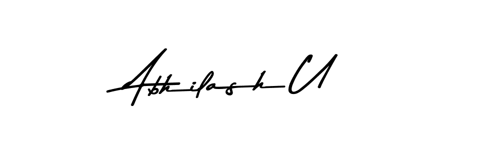 The best way (Asem Kandis PERSONAL USE) to make a short signature is to pick only two or three words in your name. The name Abhilash U include a total of six letters. For converting this name. Abhilash U signature style 9 images and pictures png