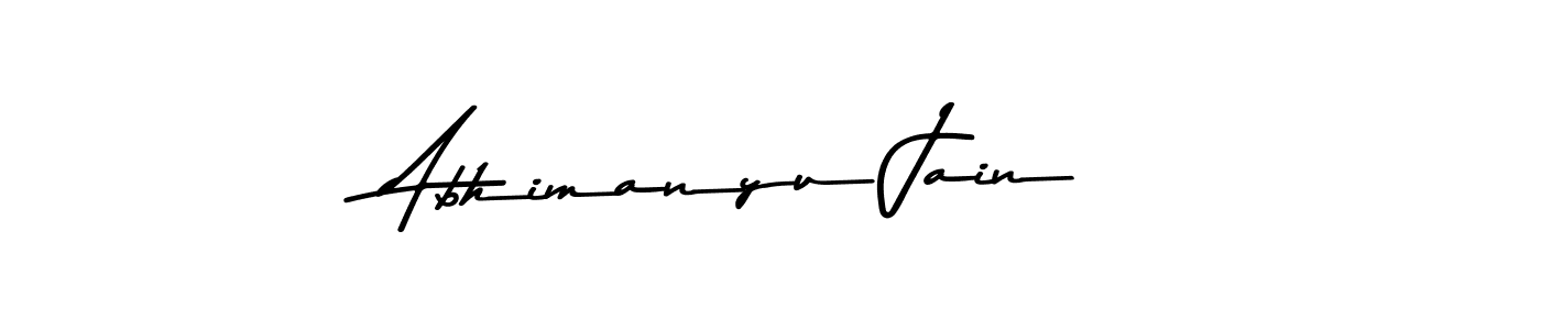 Create a beautiful signature design for name Abhimanyu Jain. With this signature (Asem Kandis PERSONAL USE) fonts, you can make a handwritten signature for free. Abhimanyu Jain signature style 9 images and pictures png