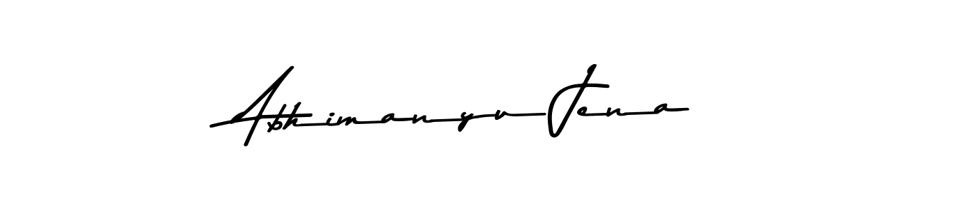 How to make Abhimanyu Jena name signature. Use Asem Kandis PERSONAL USE style for creating short signs online. This is the latest handwritten sign. Abhimanyu Jena signature style 9 images and pictures png
