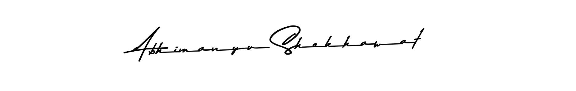 Create a beautiful signature design for name Abhimanyu Shekhawat. With this signature (Asem Kandis PERSONAL USE) fonts, you can make a handwritten signature for free. Abhimanyu Shekhawat signature style 9 images and pictures png