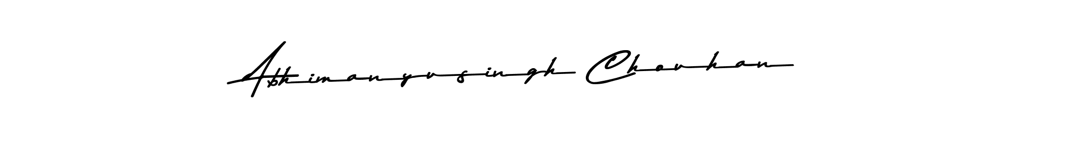 How to make Abhimanyusingh Chouhan name signature. Use Asem Kandis PERSONAL USE style for creating short signs online. This is the latest handwritten sign. Abhimanyusingh Chouhan signature style 9 images and pictures png