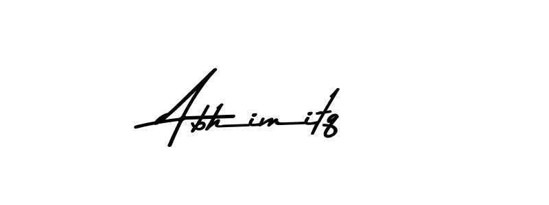 How to make Abhimitq name signature. Use Asem Kandis PERSONAL USE style for creating short signs online. This is the latest handwritten sign. Abhimitq signature style 9 images and pictures png