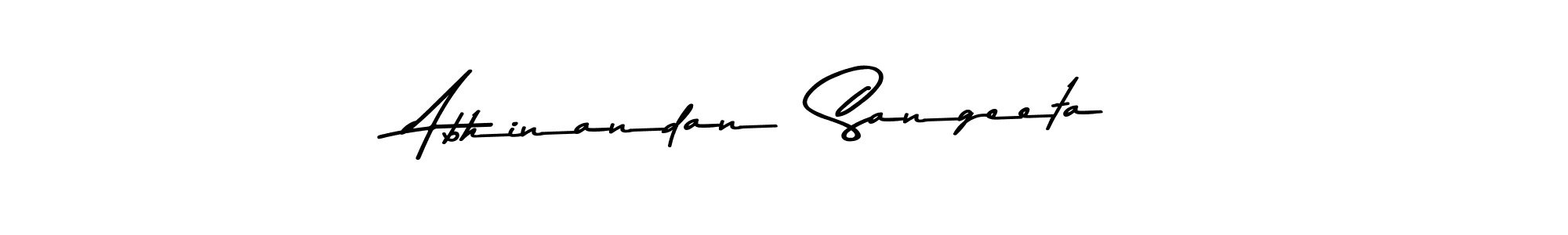 You can use this online signature creator to create a handwritten signature for the name Abhinandan  Sangeeta. This is the best online autograph maker. Abhinandan  Sangeeta signature style 9 images and pictures png