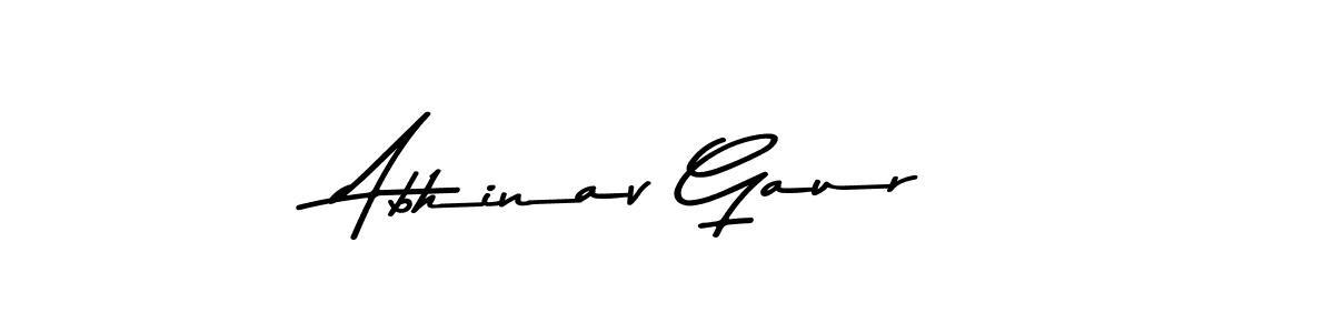 Create a beautiful signature design for name Abhinav Gaur. With this signature (Asem Kandis PERSONAL USE) fonts, you can make a handwritten signature for free. Abhinav Gaur signature style 9 images and pictures png