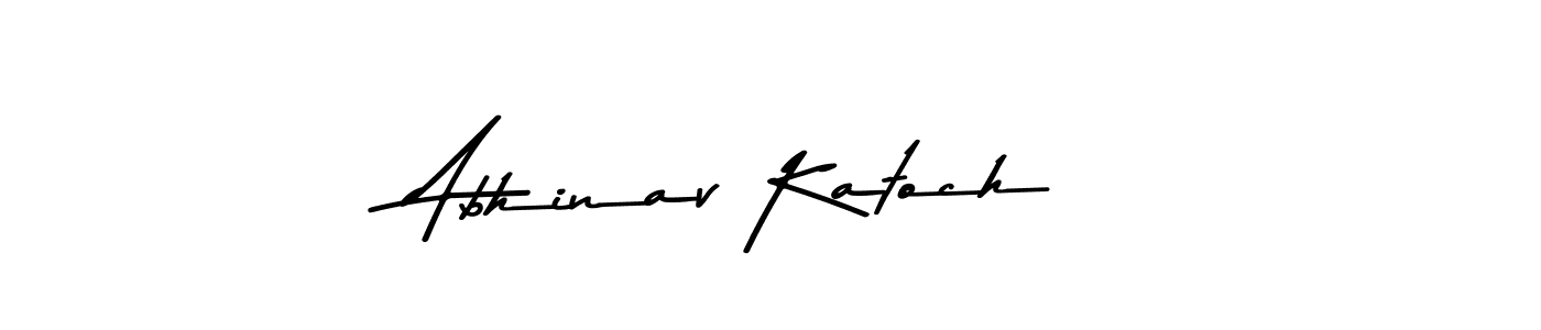 How to make Abhinav Katoch name signature. Use Asem Kandis PERSONAL USE style for creating short signs online. This is the latest handwritten sign. Abhinav Katoch signature style 9 images and pictures png