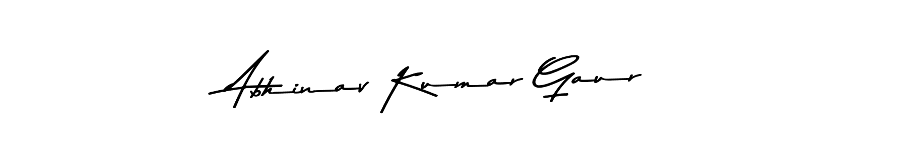 How to make Abhinav Kumar Gaur name signature. Use Asem Kandis PERSONAL USE style for creating short signs online. This is the latest handwritten sign. Abhinav Kumar Gaur signature style 9 images and pictures png