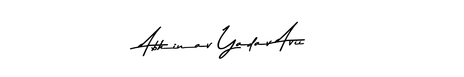 Create a beautiful signature design for name Abhinav Yadav Avii. With this signature (Asem Kandis PERSONAL USE) fonts, you can make a handwritten signature for free. Abhinav Yadav Avii signature style 9 images and pictures png