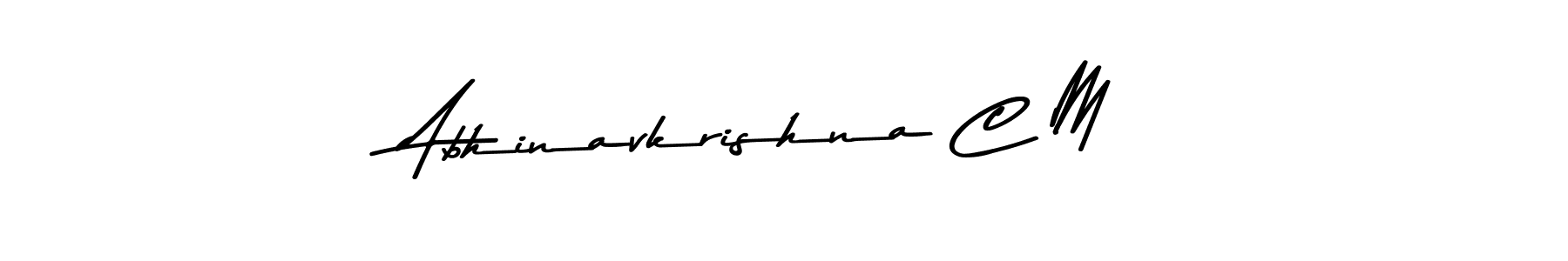 How to make Abhinavkrishna C M name signature. Use Asem Kandis PERSONAL USE style for creating short signs online. This is the latest handwritten sign. Abhinavkrishna C M signature style 9 images and pictures png