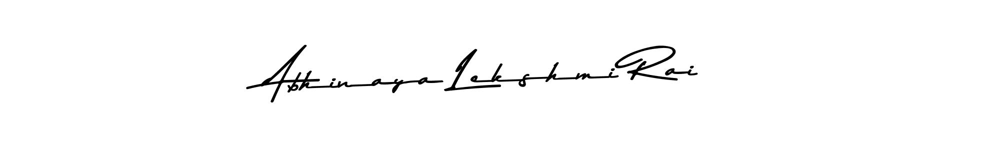 How to make Abhinaya Lekshmi Rai name signature. Use Asem Kandis PERSONAL USE style for creating short signs online. This is the latest handwritten sign. Abhinaya Lekshmi Rai signature style 9 images and pictures png