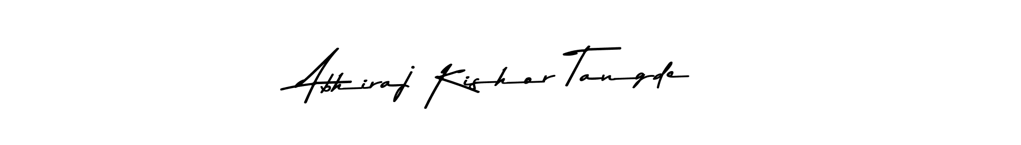 This is the best signature style for the Abhiraj Kishor Tangde name. Also you like these signature font (Asem Kandis PERSONAL USE). Mix name signature. Abhiraj Kishor Tangde signature style 9 images and pictures png